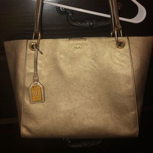 Gold Ralph Lauren Lauren Purse